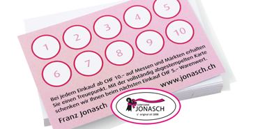 Treuepunkte Karte Jonasch Confiserie Basel